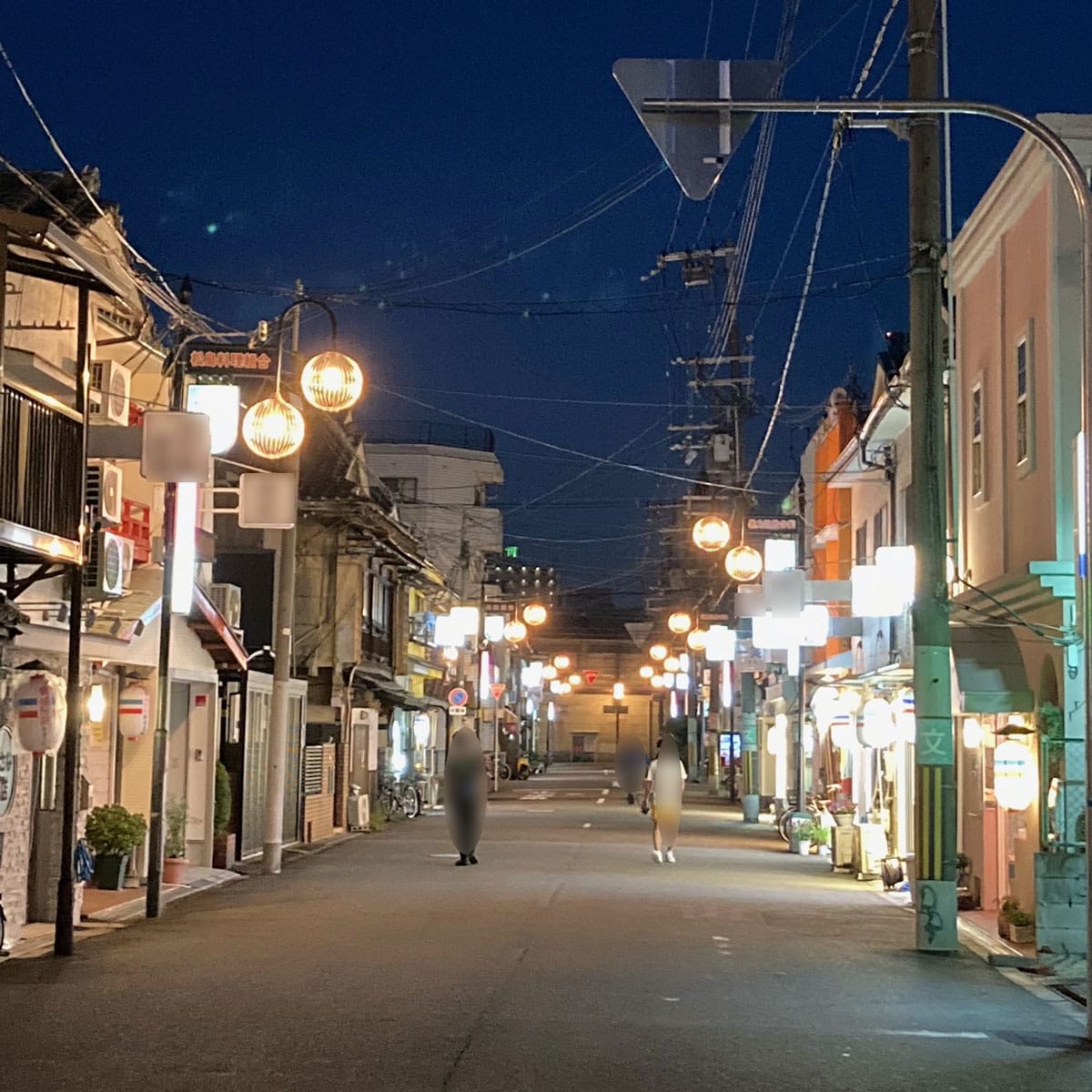 松島新地で約30軒の料亭が軒を連ねるメイン通り